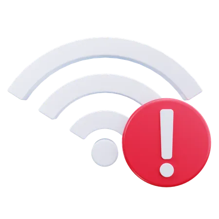 Wifi Error  3D Icon