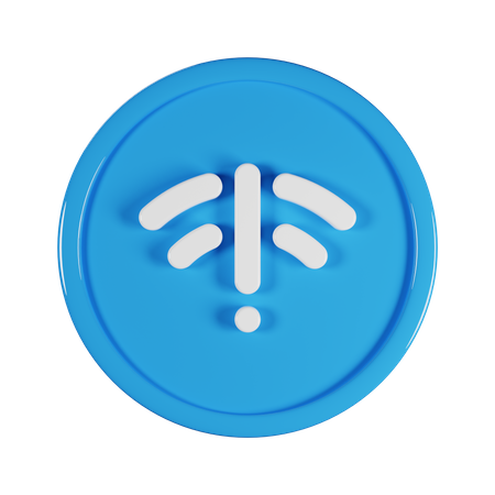 Wifi Exclamation 3D Icon