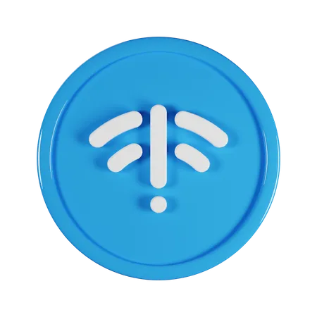 Wifi Exclamation 3D Icon
