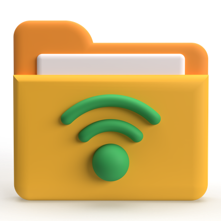 Wifi Folder  3D Icon