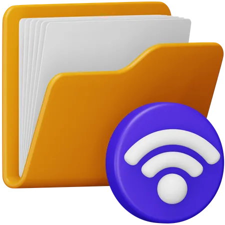 Wifi Folder  3D Icon