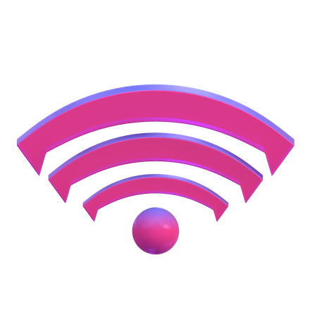 Forma abstracta WiFi  3D Icon