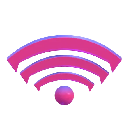 Forma abstracta WiFi  3D Icon