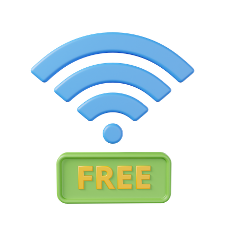 Wi-Fi gratis  3D Illustration