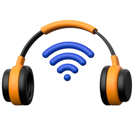 Wifi Headphone  3D Icon