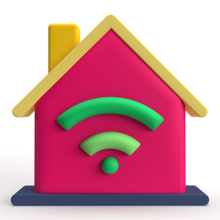 Wifi en casa  3D Icon