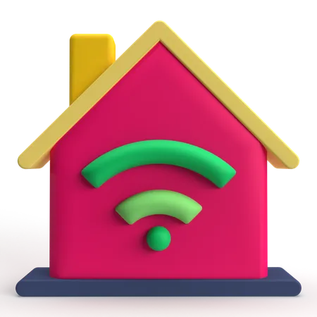 Wifi en casa  3D Icon