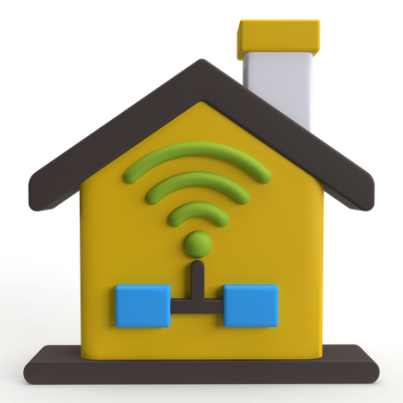 Wifi en casa  3D Icon