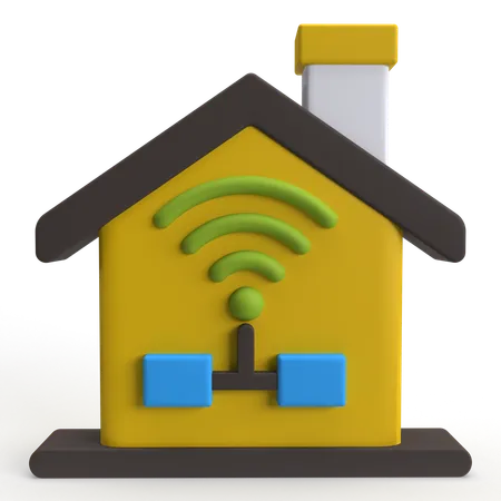 Wifi en casa  3D Icon