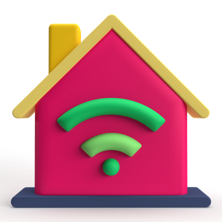 Wifi Home  3D Icon