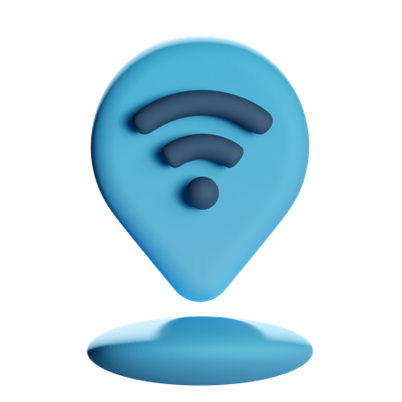Wi-Fi 위치 핀  3D Icon