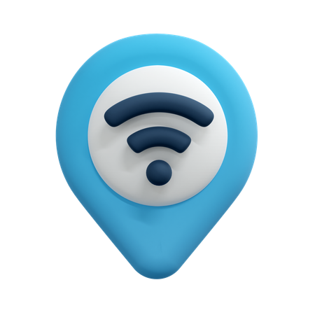 Wi-Fiロケーションピン  3D Icon