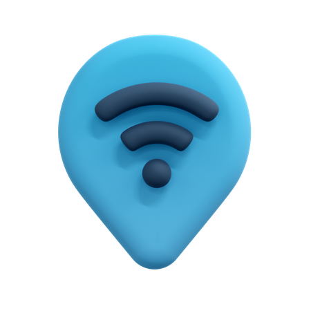 Wi-Fiロケーションピン  3D Icon