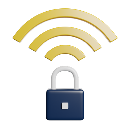 Verrouillage Wi-Fi  3D Icon