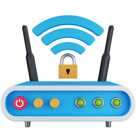 Wifi Lock  3D Icon