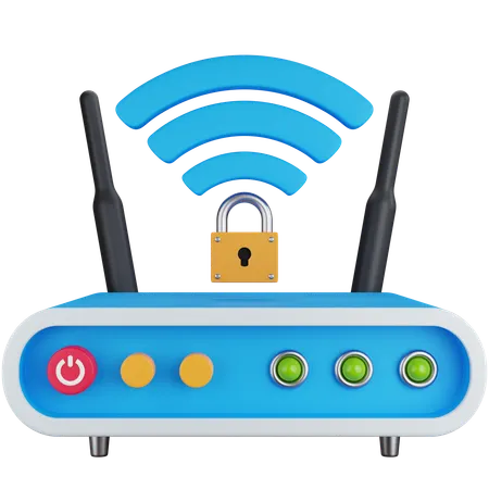 Wifi Lock  3D Icon