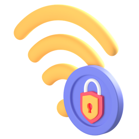 Wifi Lock  3D Icon