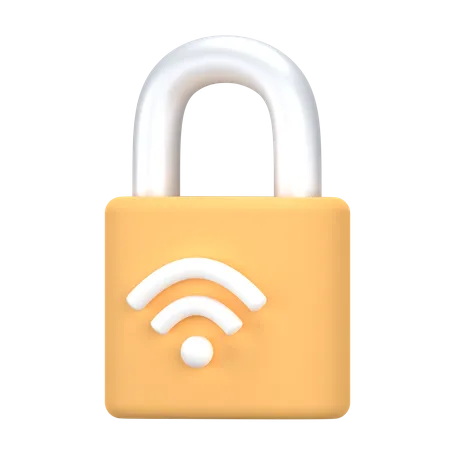 Wifi lock  3D Icon