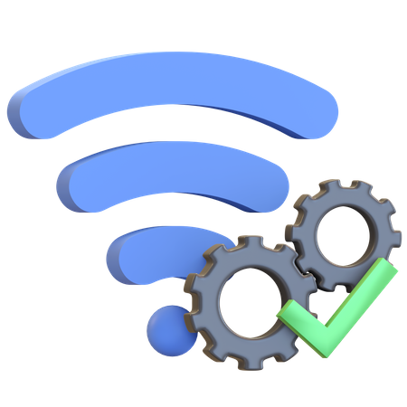 Wifi maintenance  3D Illustration