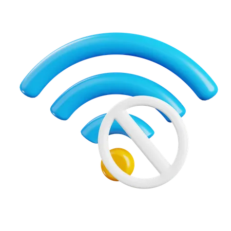 Wi-Fi não detectado  3D Icon