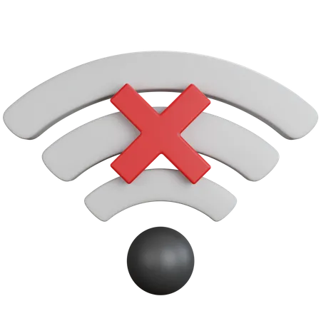 Wifi Network No Connection 3D Icon