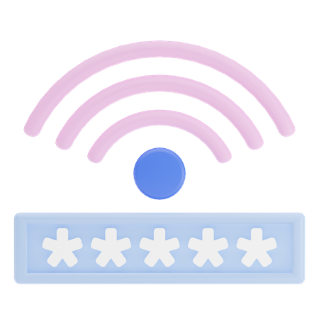 Wifi Password  3D Icon