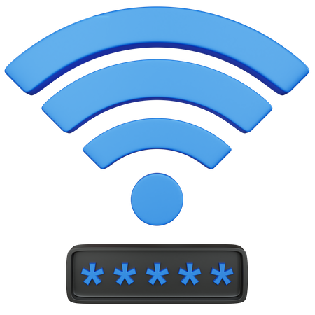Wifi Password  3D Icon