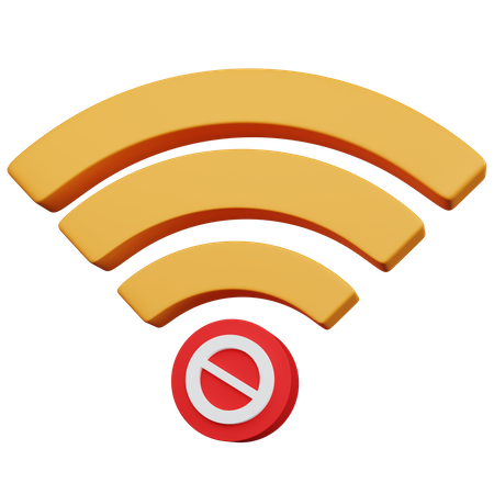 Wifi prohibido  3D Icon