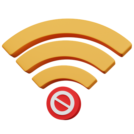 Wifi prohibido  3D Icon