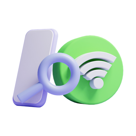 Recherche Wi-Fi  3D Icon
