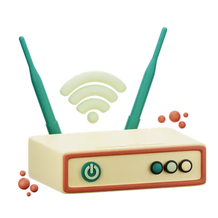 Wifi Router 3 D Illustration 3D Icon