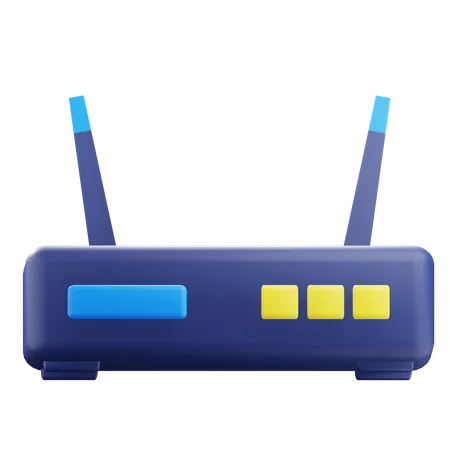 3 D Router Illustration With Transparent Background 3D Icon