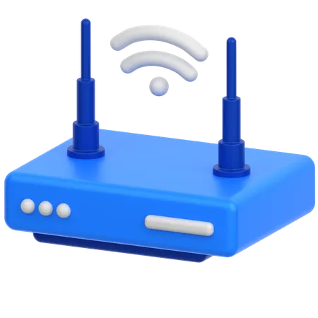 3 D Icon Of WIFI Router 3D Icon