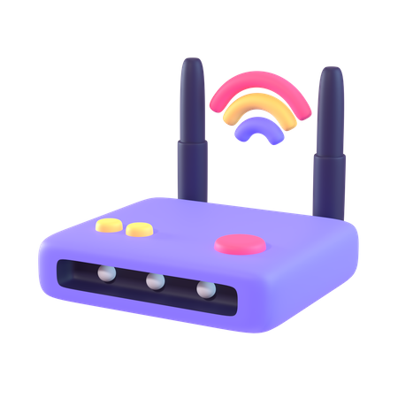 Wifi Router  3D Icon