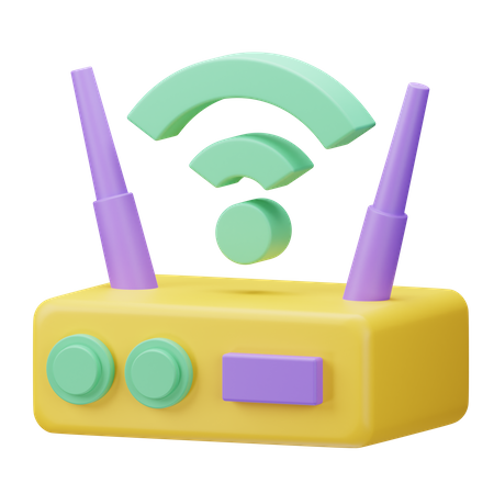 Wifi Router  3D Icon