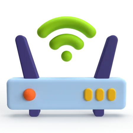 Wifi Router  3D Icon