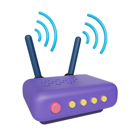 Wifi Router  3D Illustration