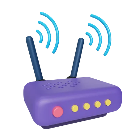 Wifi Router  3D Illustration