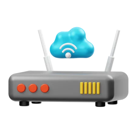 Wifi Router  3D Illustration