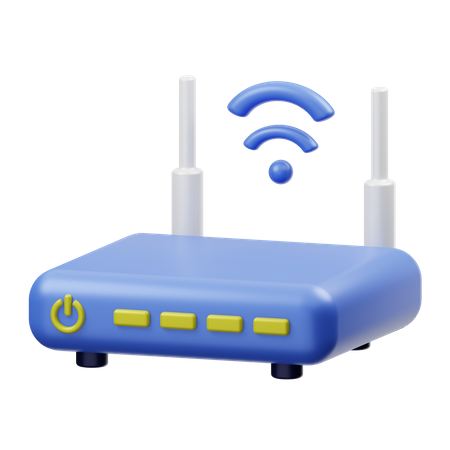 Wifi Router  3D Illustration