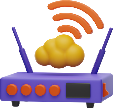 Wifi Router  3D Illustration