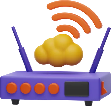 Wifi Router  3D Illustration