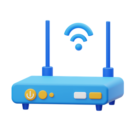 Wifi Router  3D Illustration