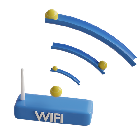 Wifi Router  3D Illustration