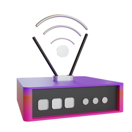 Wifi Router 3D Illustration