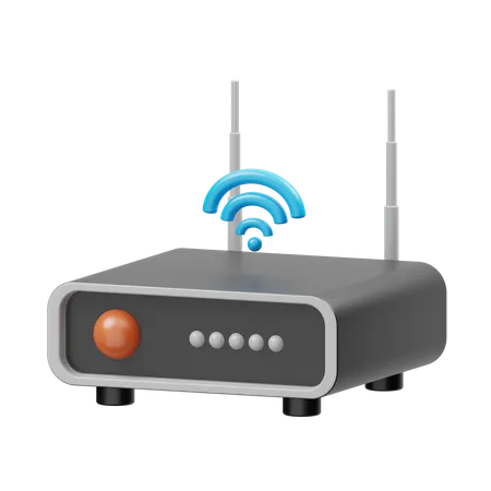 Wifi Router  3D Illustration