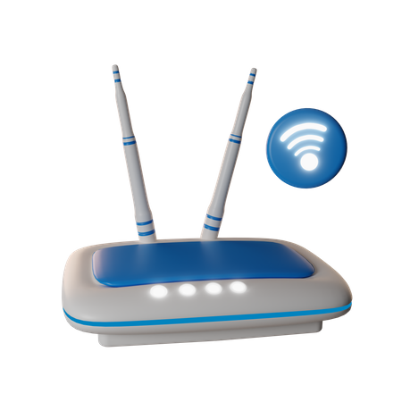 Wifi Router 3D Illustration