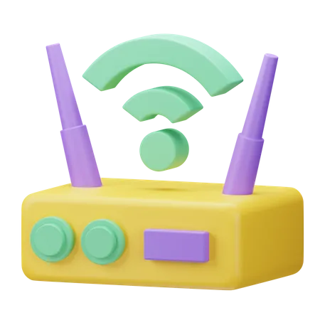Wifi Router 3 D Illustration 3D Icon