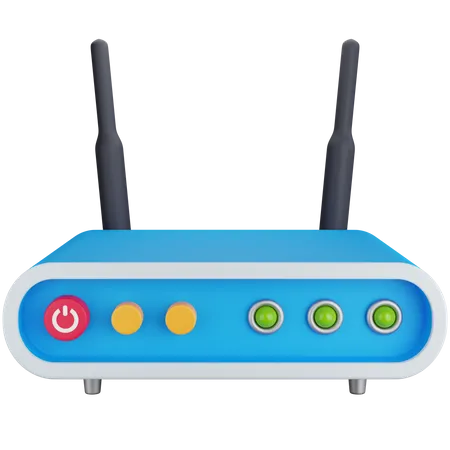 3 D Icon Illustration Router Wireless 3D Icon