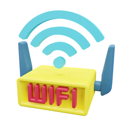 Wifi Modem About Wireless Device 3 D Model 3D Icon